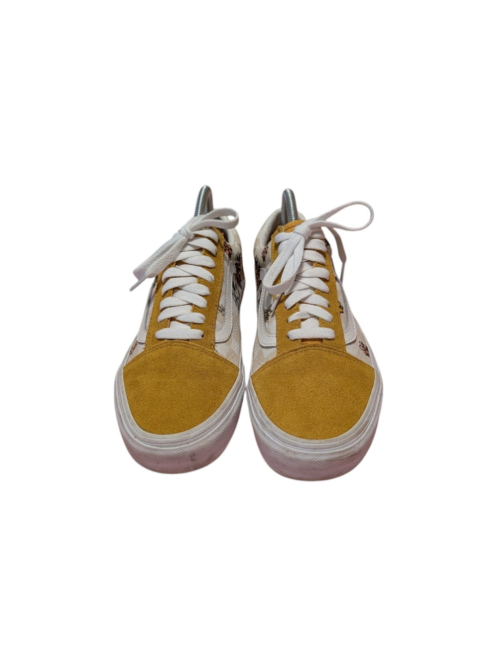 Vans Old Skool Floral Sneakers Yellow Beige Women's - Picture 3 of 11